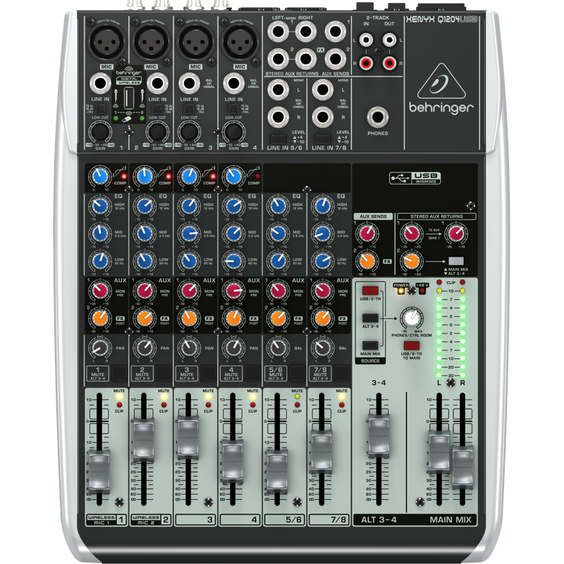 百灵达XENYX Q1204USB调音台
