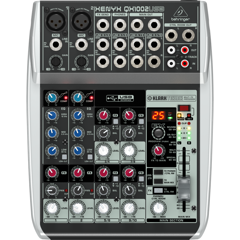 百灵达XENYX QX1002USB调音台