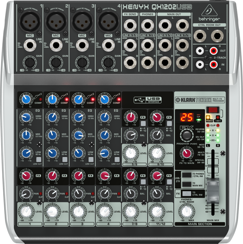 德国百灵达QX1202USB调音台